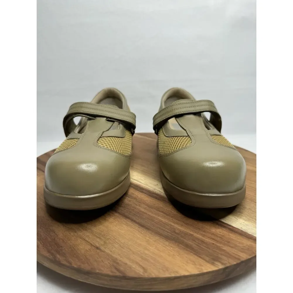 Drew Desiree Orthopedic Diabetic Shoe Women‎ Size 7.5M Taupe Adjustable 14385-77
